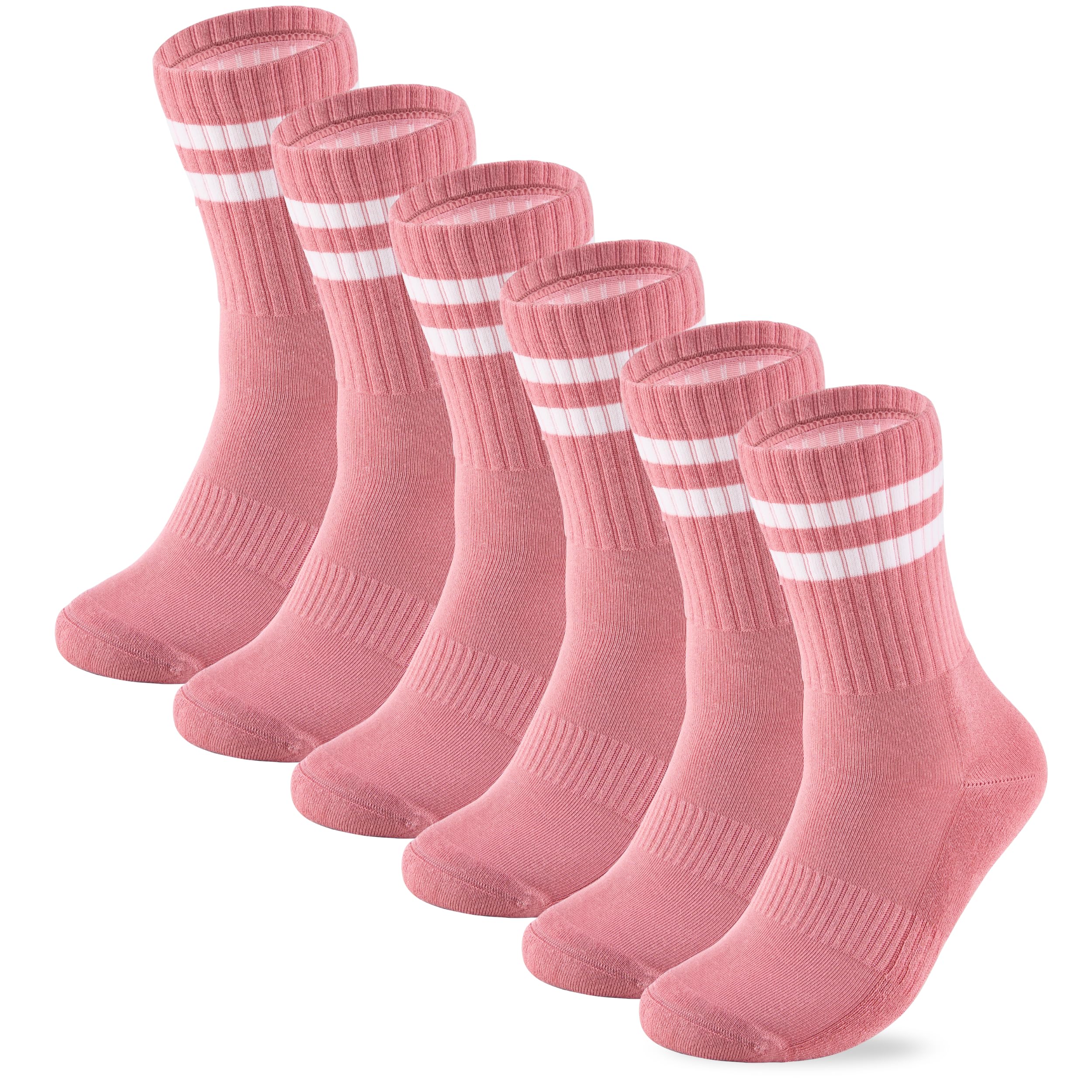 Panda Food Unisex 3 X Coral 3 Pairs Premium Bamboo Crew Socks | Anti-Blister Seamless Breathable Socks For Exercise, Gym Or Casual Wear | Men And Women | 3 Pack Uk | Coral | 4-8