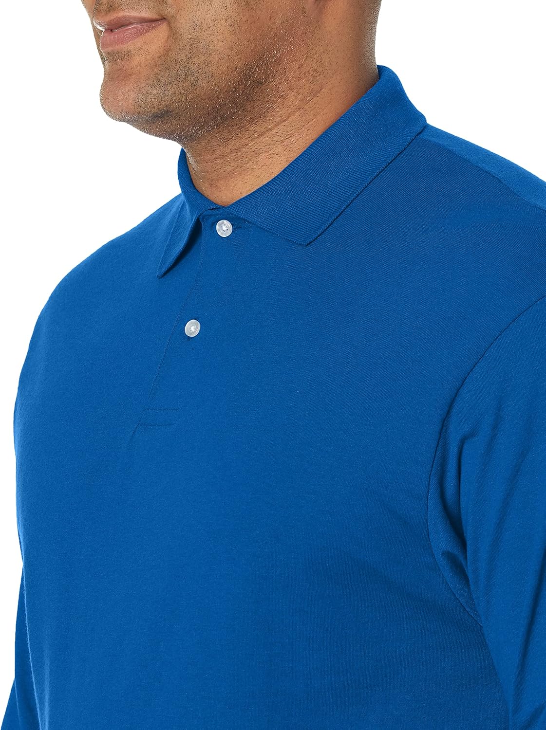 Jerzees Mens Men's Long Sleeve Polo Shirts, Cotton Blend, Two Button Closure, Regular Fit, Sizes S-2x - Image 4