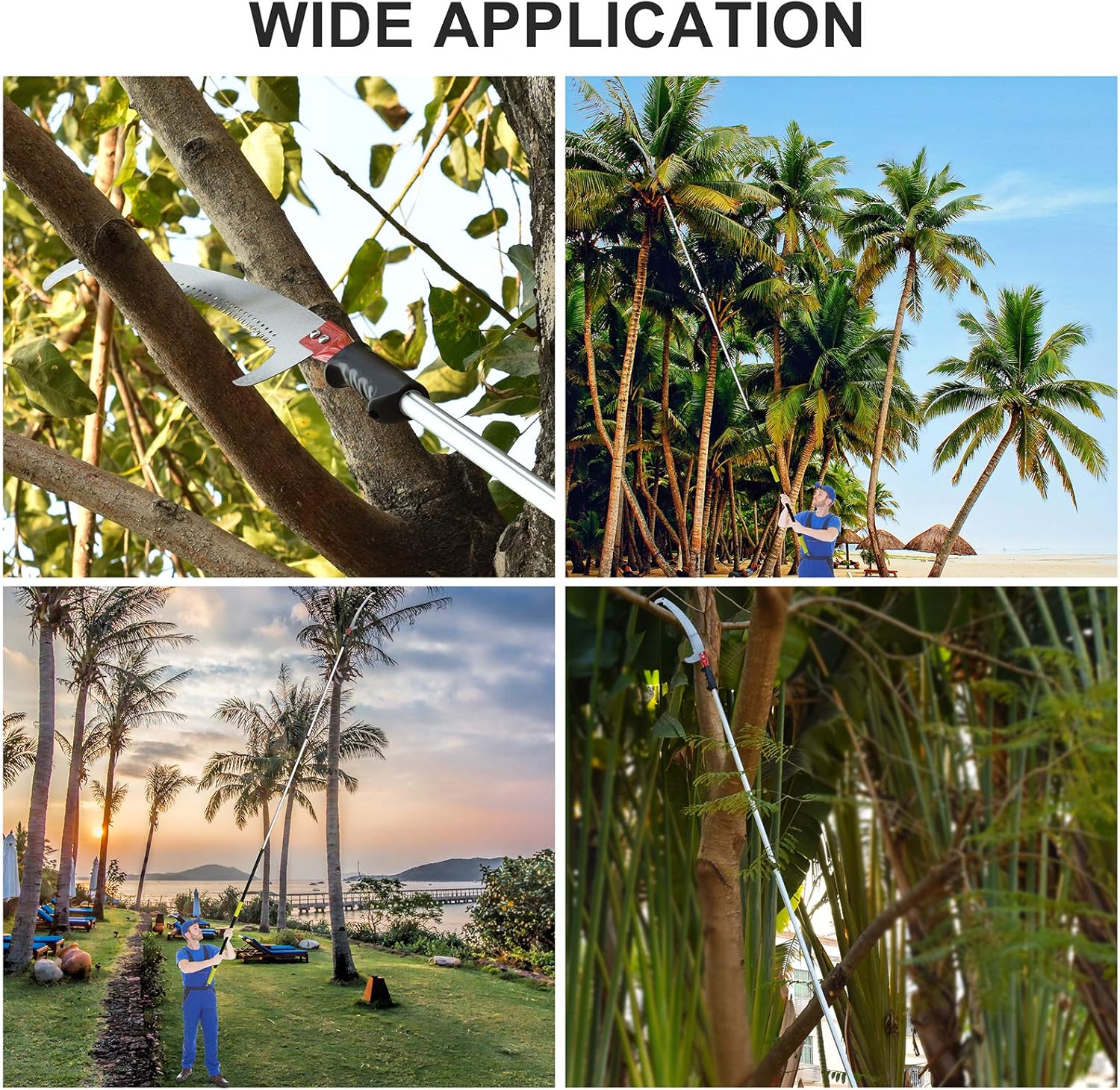 Promo 40% OFF Pole Pruning Saw, HandsEase 5-12 Foot Extension Pole Saw Landscaping Pole Saw For Pruning and trimming Branches and Leaves Best Quality 🔥 Pole Pruning Saw, HandsEase 5-12 Foot Extension Pole Saw Landscaping Pole Saw For Pruning and trimming Branches and Leaves