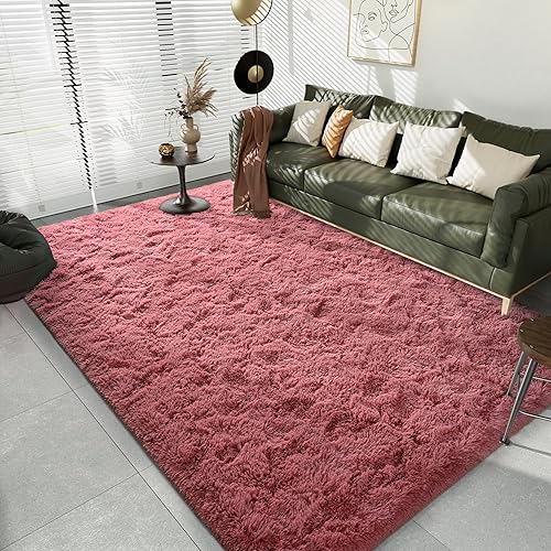 Miniatura 5 de LOCHAS Alfombras de interior ultra suaves y modernas, peludas, para sala de estar, para decoración del hogar, del dormitorio del bebé, 5x8 pies,