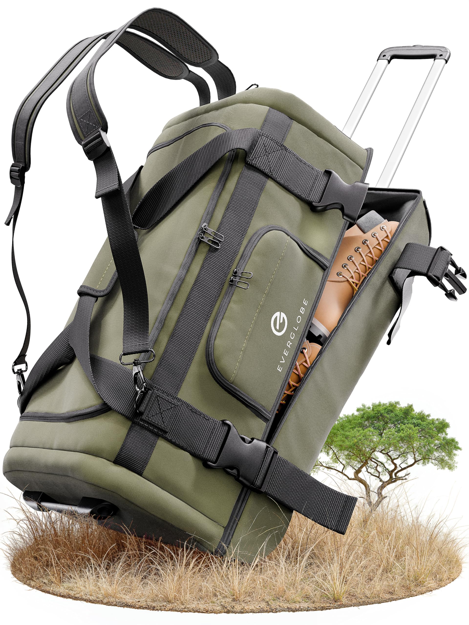 EVERGLOBE Reisetasche 3in1 [Recycelt]