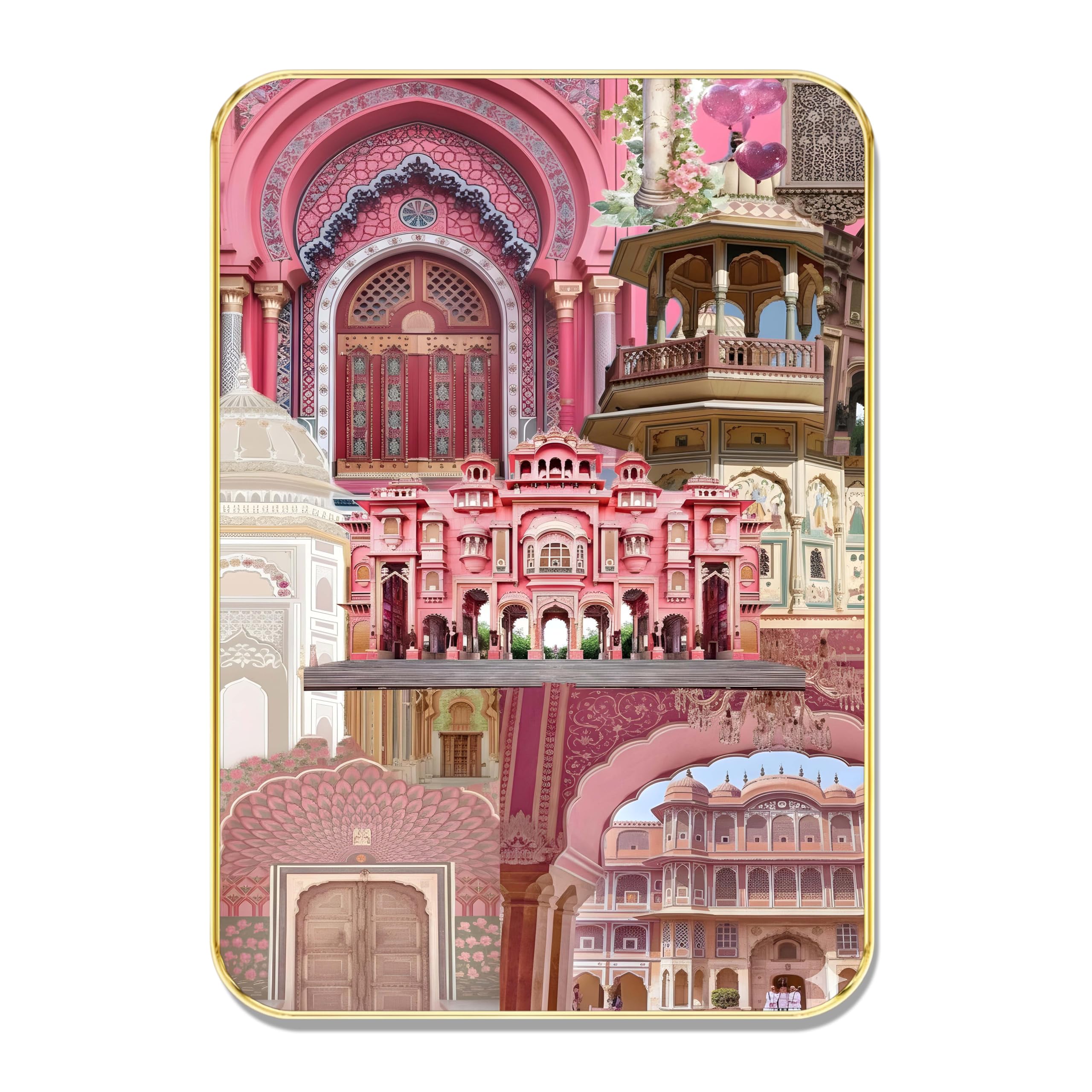 SAF Pink City Jaipur Architecture Wall Art | Royal Rajasthani