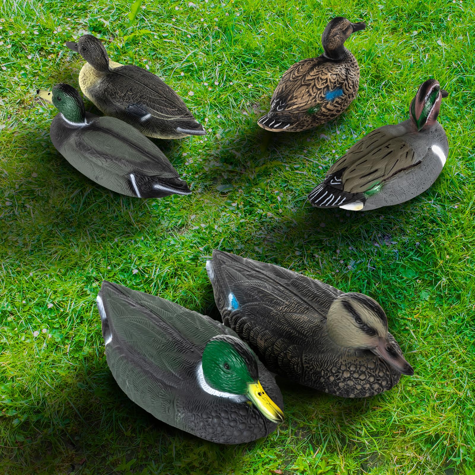 Señuelos de pato, señuelo de caza de patos, decoración de jardín, señuelo de pato flotante para piscina, estanque y lago, un hombre, una mujer.