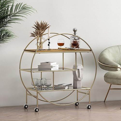 Miniatura 2 de Christopher Knight Home Cragin - Estantería dorada y negra