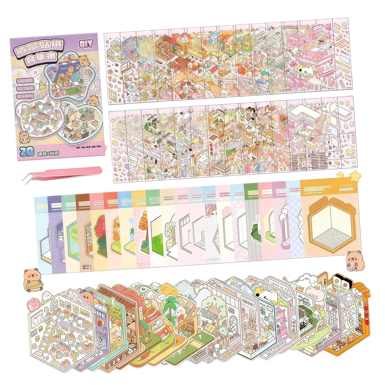 Decorative Scrapbooking Sticker Decoration Planner Stickers for Album Journal Art Card Making Scrapbook Sticker Scrapbooking