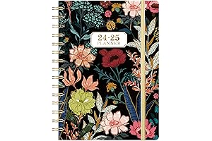 Planner 2024, Hard Cover Floral Design