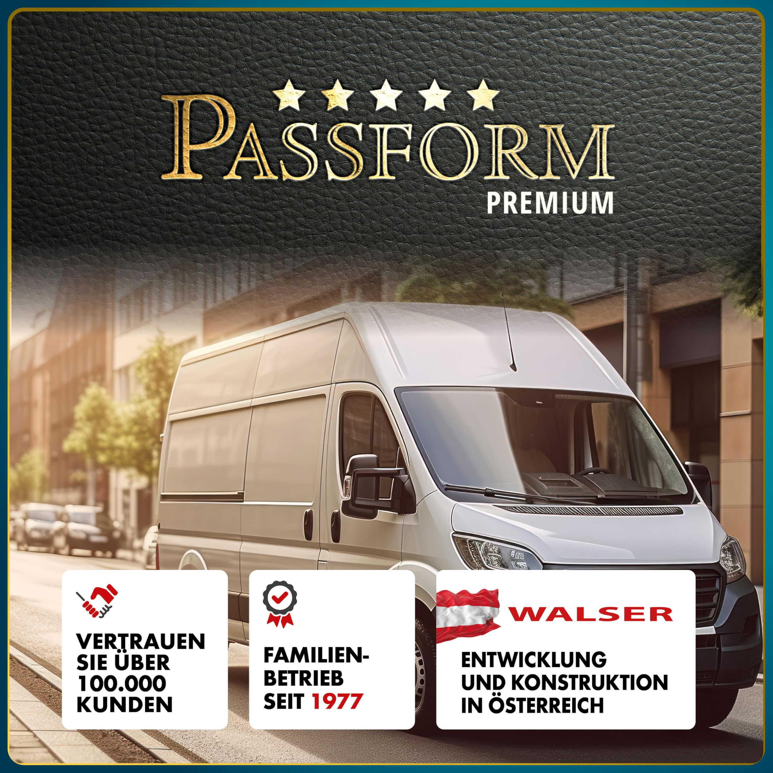 Walser Premium Transporter Sitzbezüge Auto für Peugeot Boxer 2006-Heute, 2 Einzelsitzbezüge vorne, Auto Sitzbezüge, Sitzschoner Auto, Auto Sitzauflagen Set für Van