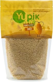 Yupik Organic Brown Long Grain Jasmine Rice, Non-GMO, Vegan, Gluten-Free, 1Kg