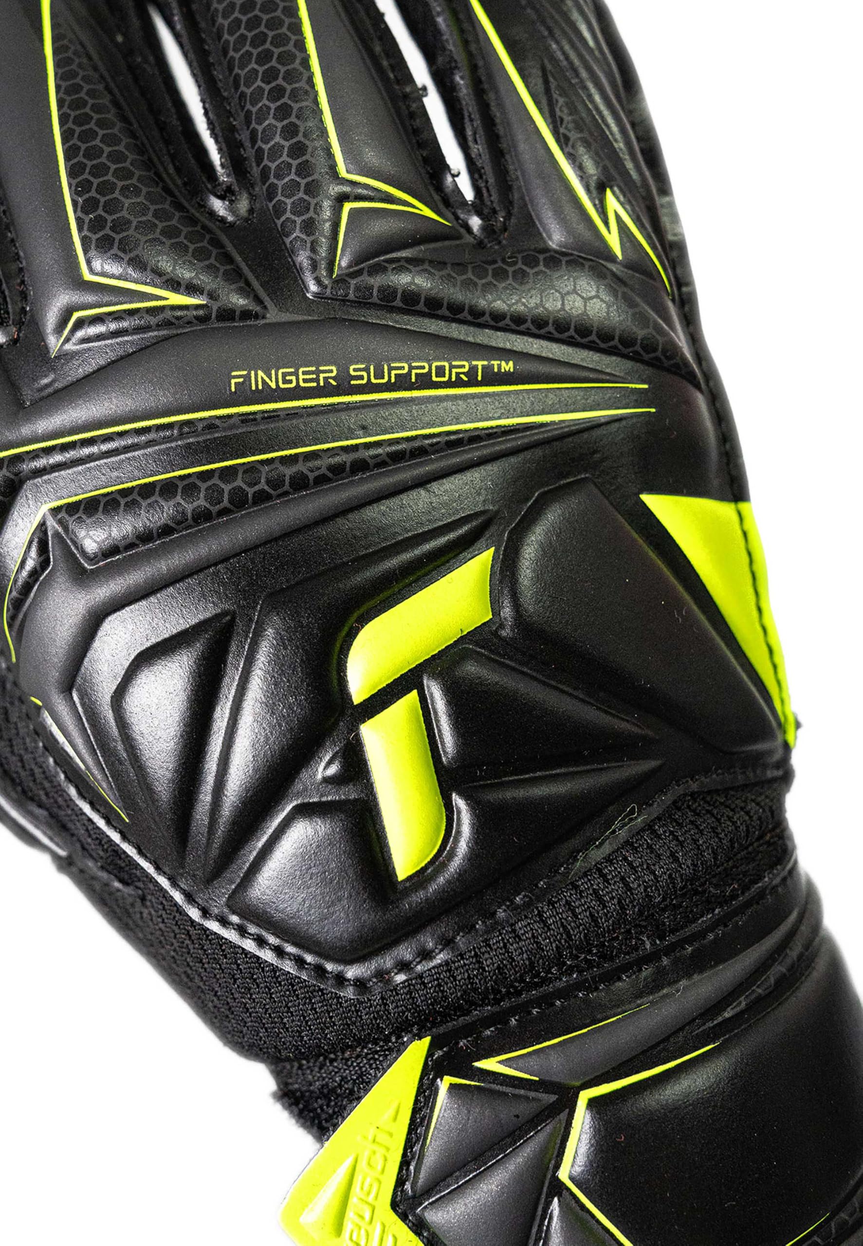 Reusch Rękawice bramkarskie dla dzieci i młodzieży | ochrona palców i solidne gniazdo | do treningu i meczów | Attrakt Starter Solid Finger Support Junior
