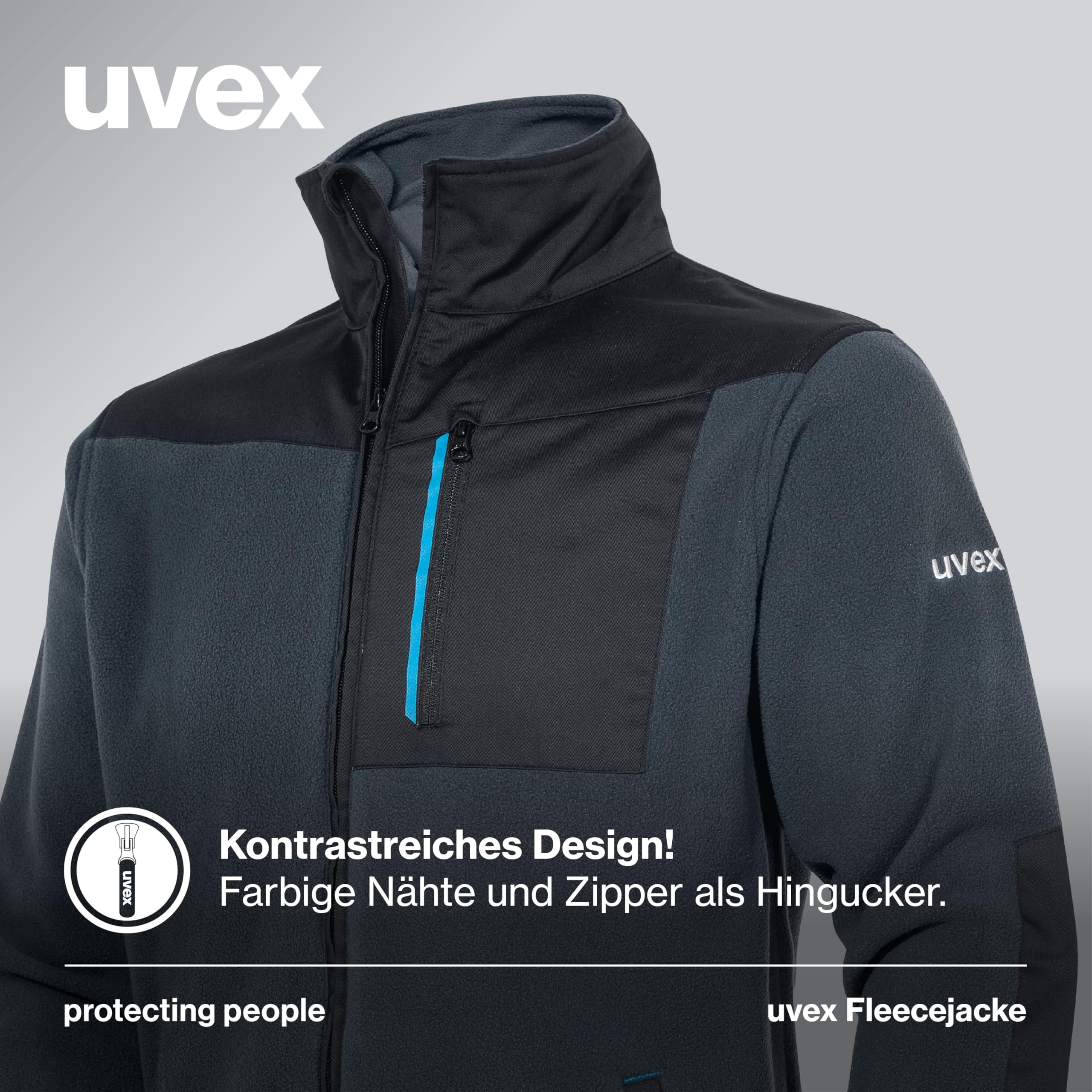 Uvex tune-up Fleecejacke - Herren Arbeitsjacke - Outdoorjacke für Freizeit