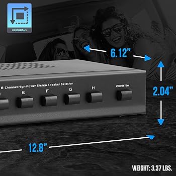Amazon | PYLE PSS8 High-Power Stereo Speaker Selector (8 Channels Amazon | PYLE PSS8 High-Power Stereo Speaker Selector (8 Channels