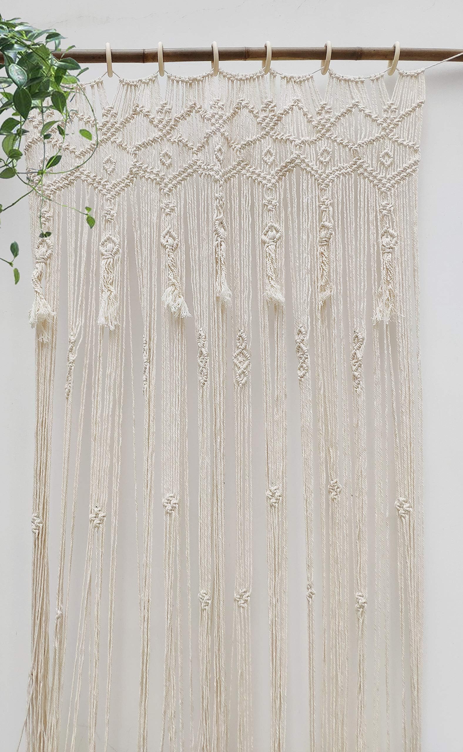 Large 37" W x 82" L Handmade Macrame Wedding Backdrop, Macrame Wedding Arch Arbor, Macrame Wall Hanging,Macrame Door Hanging,Room Divider,Macrame Curtains,Window Curtain Boho Wall Art