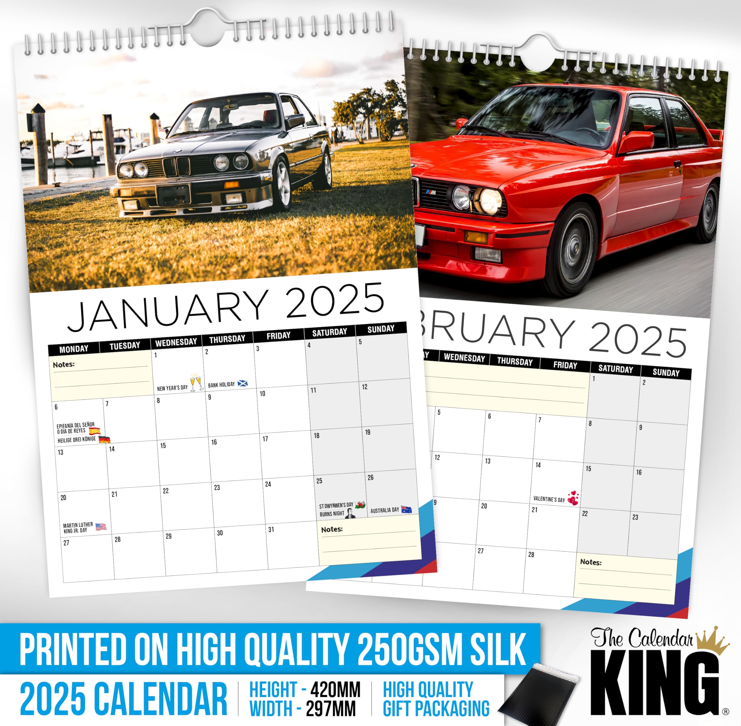 The Calendar King // Beemer e30-2025 Wall Calendar (Full Colour, A3 Size) - Image 2