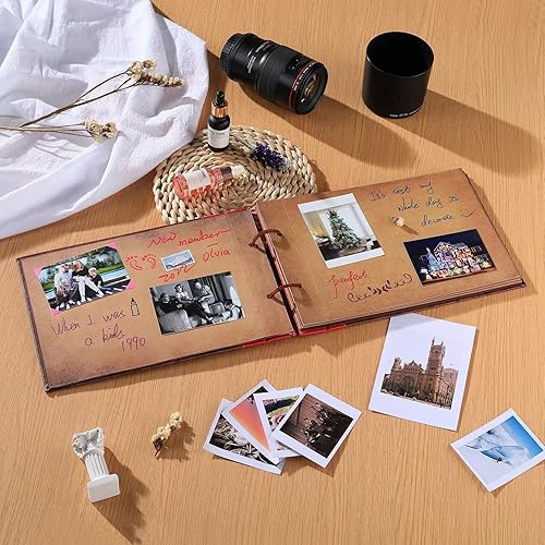 Miniatura 5 de Álbum de fotos para álbumes de recortes, nuestro libro de aventuras, libro de recortes con palabras en relieve, tapa dura, álbum de recortes de