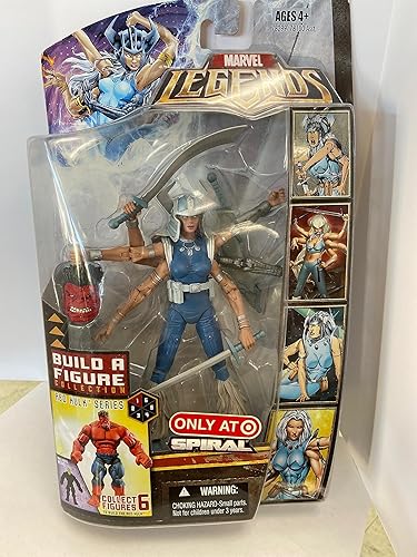 Marvel Legends Build A Figure Collection Red Hulk Series - Figura de acción de 6 pulgadas de alto, espiral con 3 espadas, funda y cabeza de Hulk roja