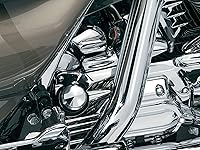 Vista 2 de Kuryakyn 8264 Accesorio de acento de motocicleta: cubierta de boquilla de llenado de aceite para motocicletas Harley-Davidson 1993-2006, cromo