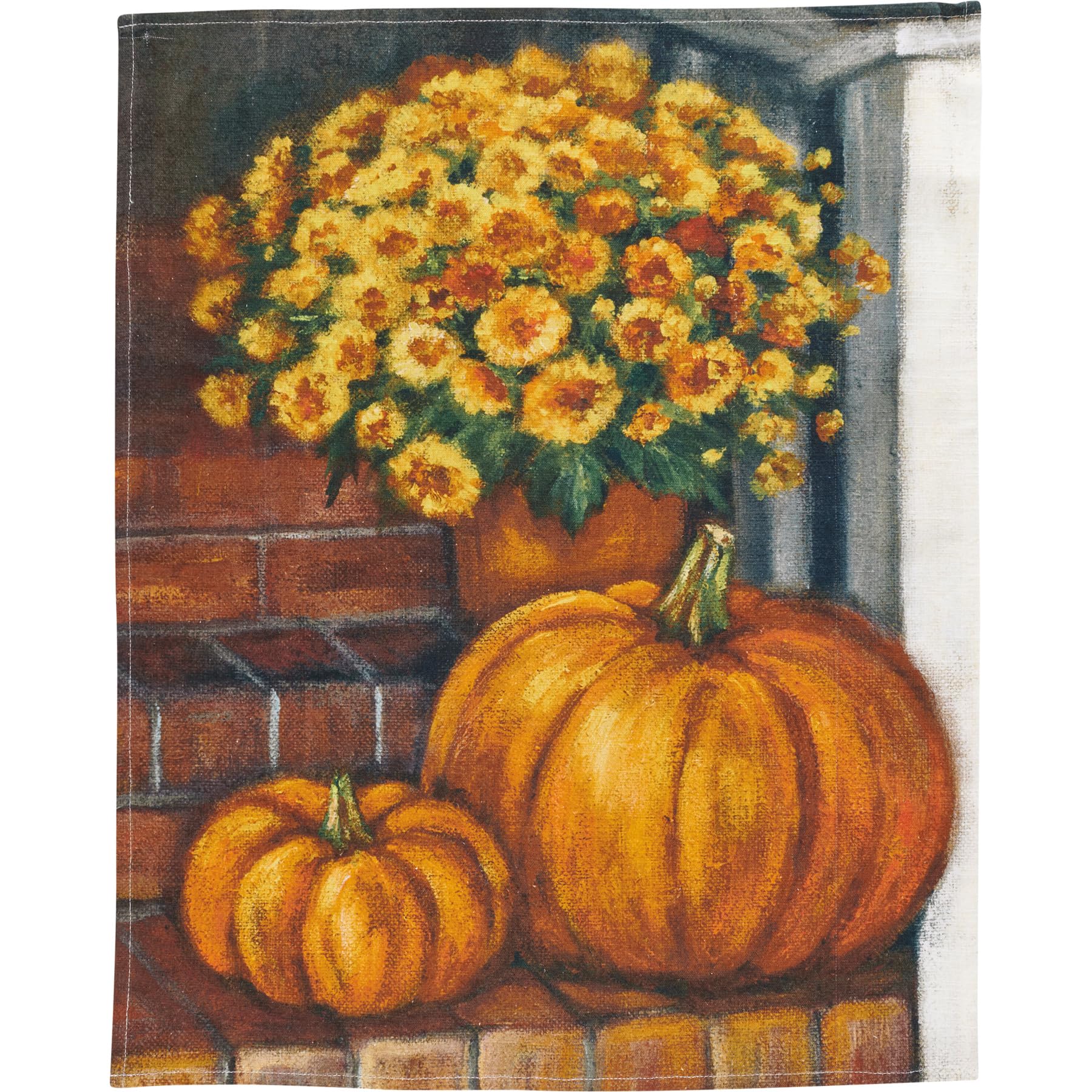 Torchon de cuisine automne décoratif fleurs 50x66cm essuie-main coton motif floral
