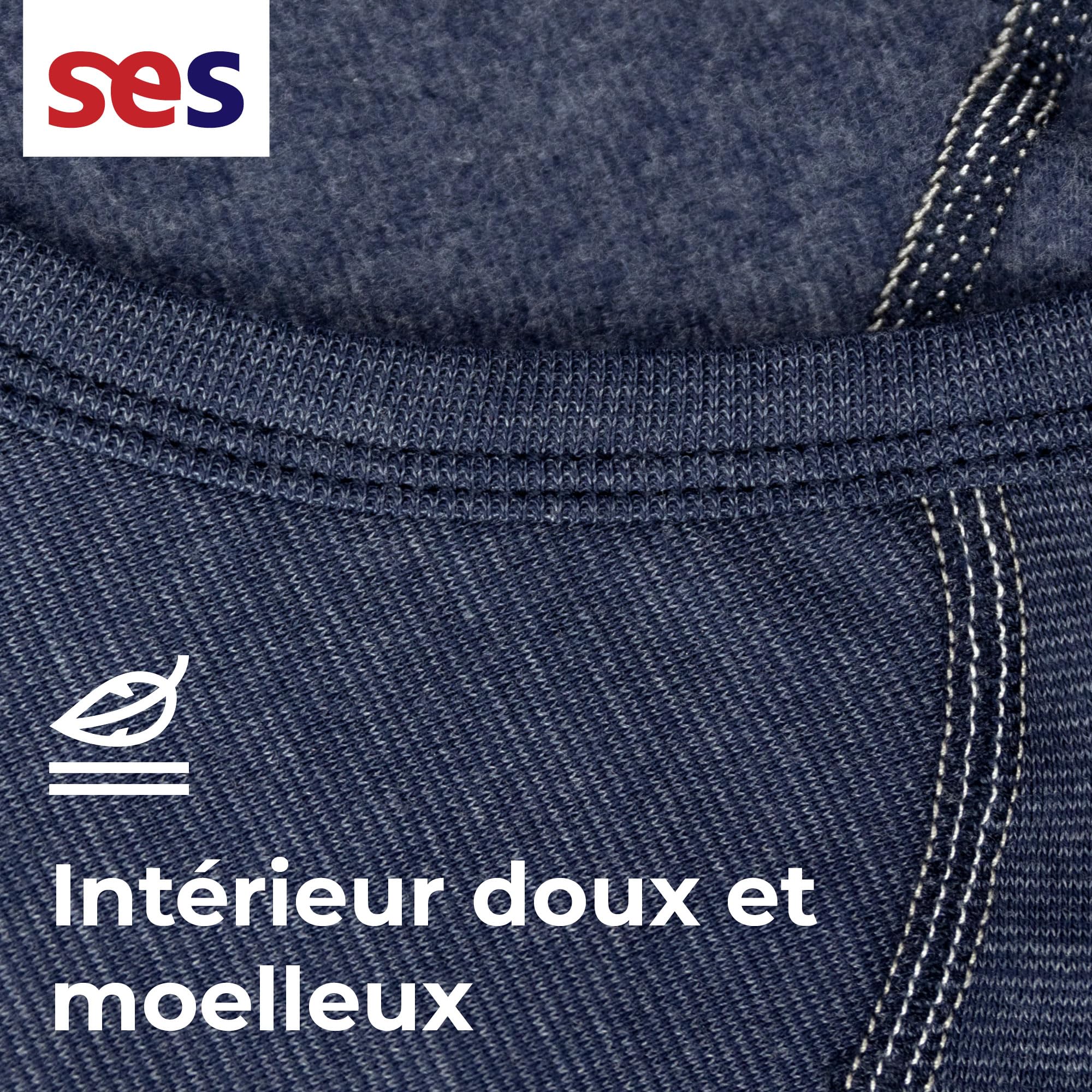 SES Haut Thermique Homme Manches Longues S - 4XL en 75% Coton & 25% Polyester/sous Vetement Thermique Homme/sous Pull Thermique Homme pour Chaleur et Confort/Tshirt Thermique Respirants