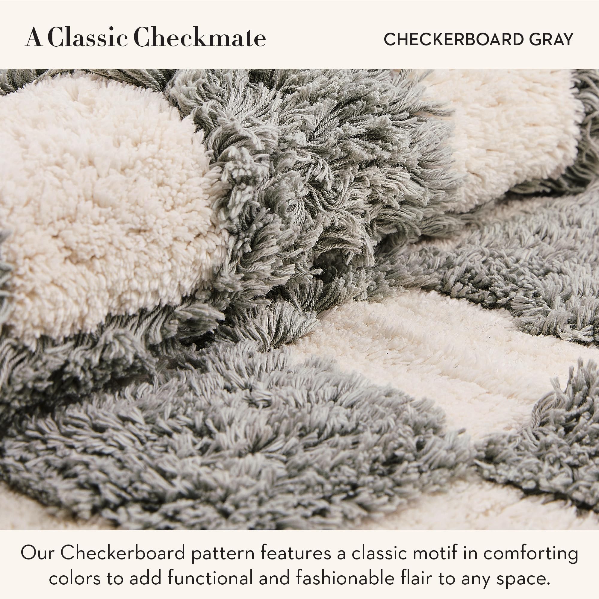 Amazon.com: MACKENZIE-CHILDS Checkerboard Bath Rug, Washable Bath
