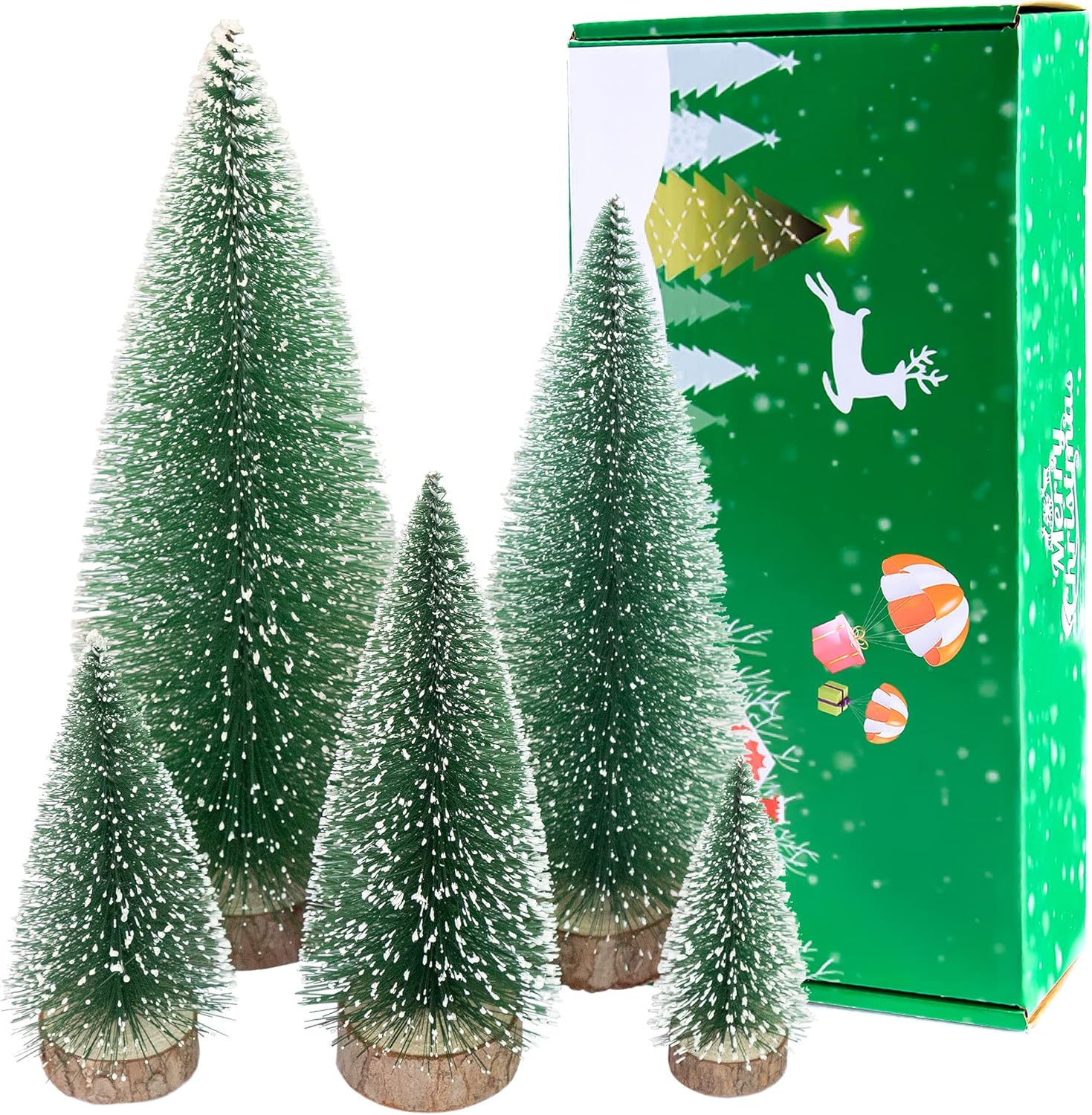 Bottle Brush Trees Mini Christmas Trees Decor Miniature
