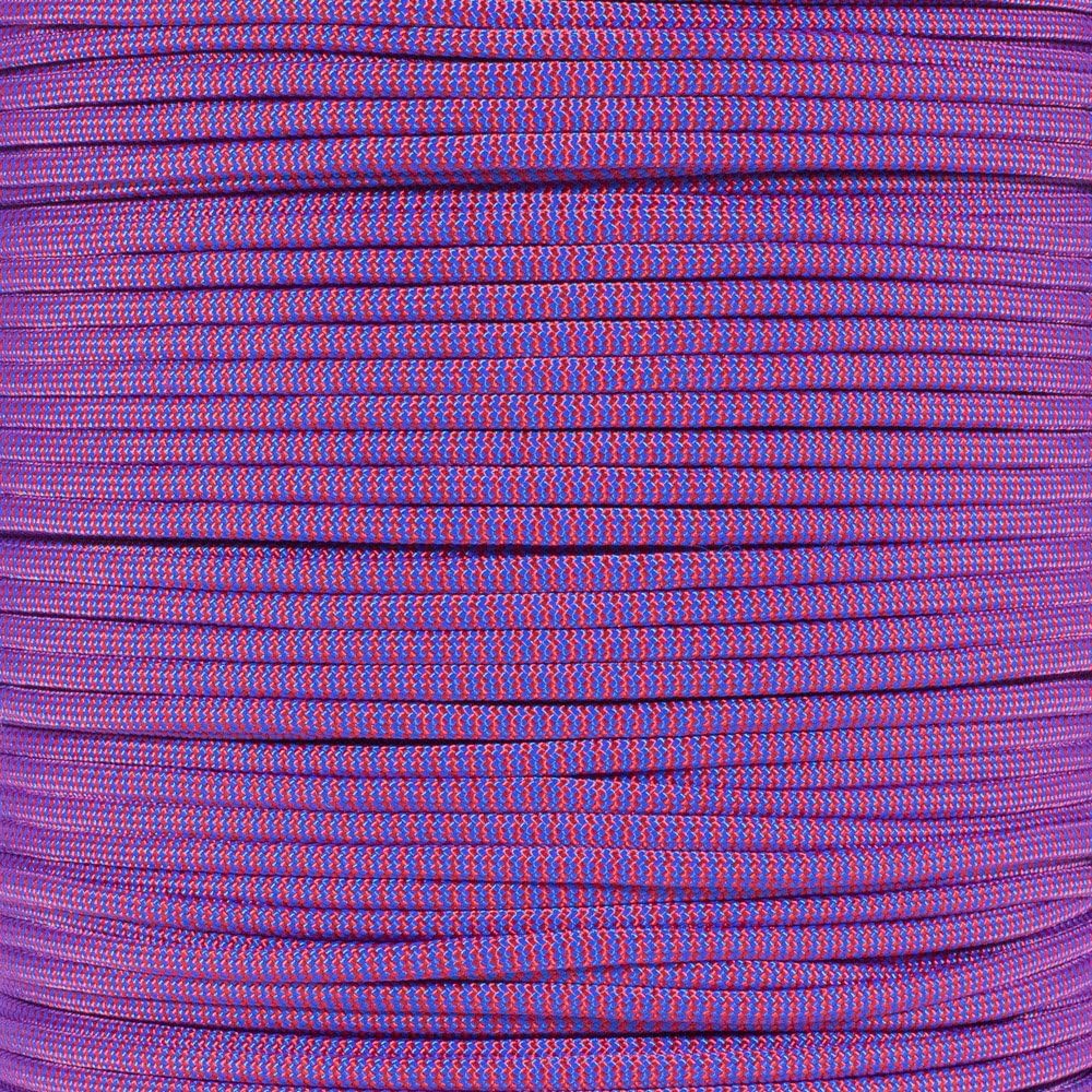 Paracord Planet 250 Foot Spools of 550 Type III 7 Strand Paracord (Royal Blue w/Red Shock Wave 250 Foot Spool)
