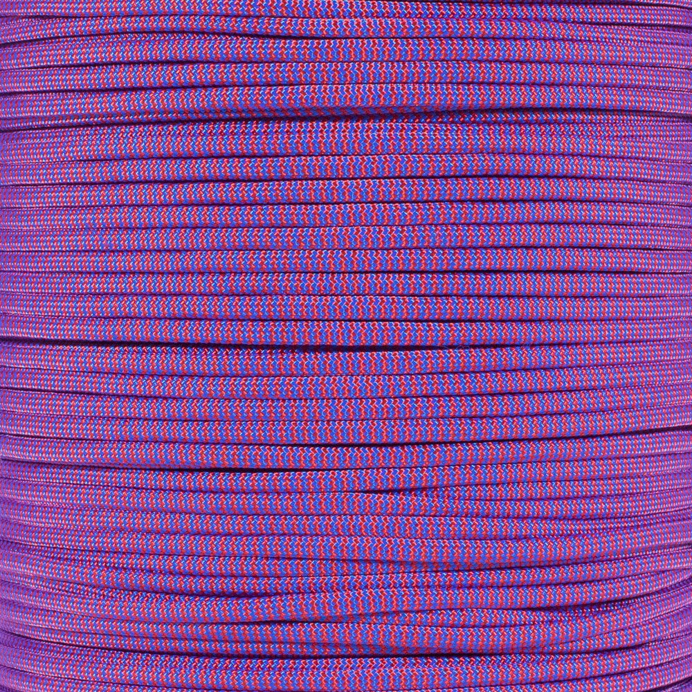 PARACORD PLANET 10 20 25 50 100 Foot Hanks and 250 1000 Foot Spools of Parachute 550 Cord Type III 7 Strand Paracord (Royal Blue w/Red Shock Wave 250 Foot Spool) — image 1