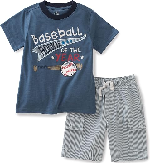 Kids Headquarters Baby Boys 2 Pieces Tee Short Set