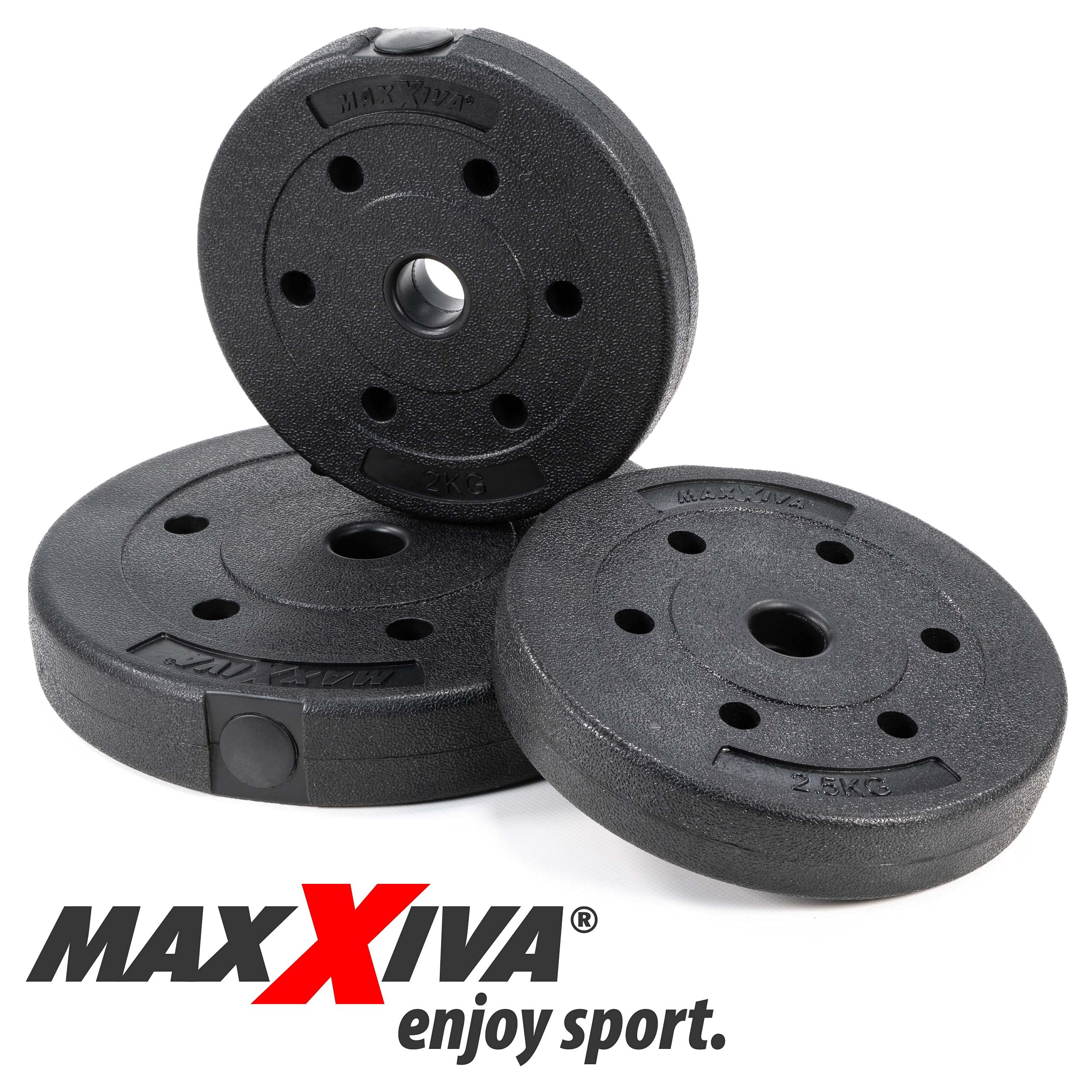 Kurzhantel Set Zement Sternverschluss schwarz 2x10kg 2x15kg 2x20kg