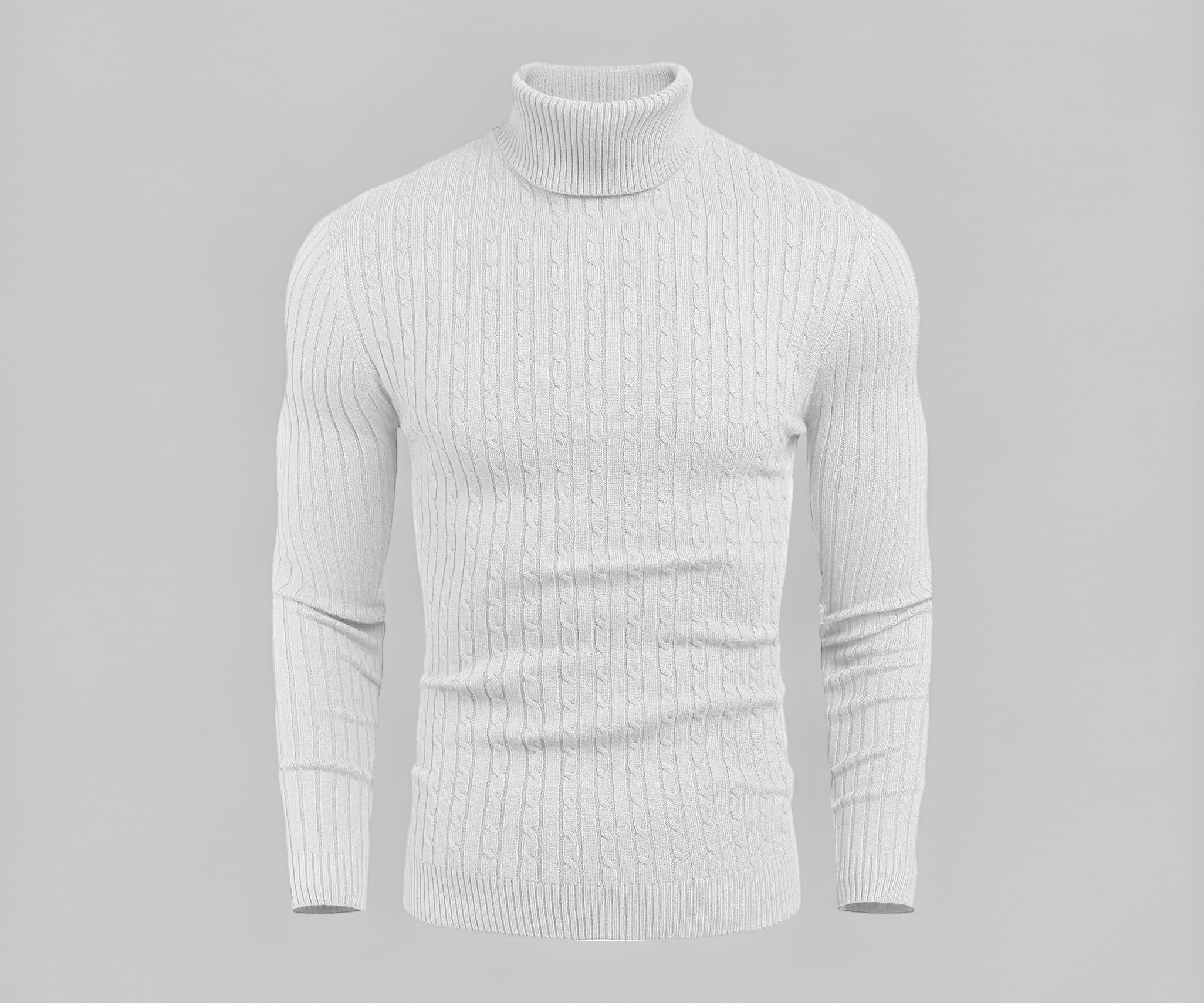 Mens Cotton Turtle Neck Sweater