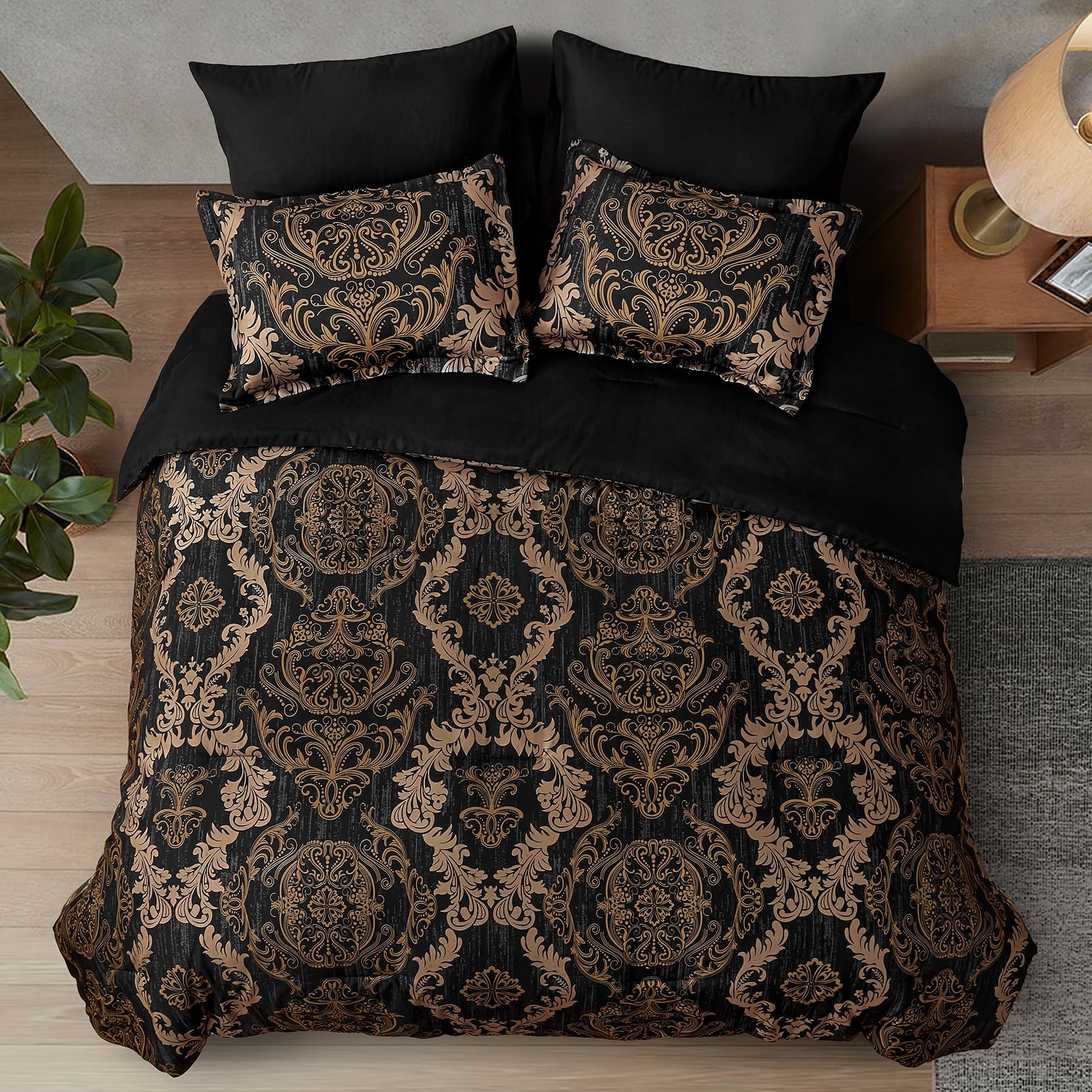 WONGS BEDDING 7-teiliges Schmusetuch Set Damast Schmusetuch Bettgarnitur YS01AB090659F7U-A