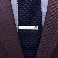 Vista 3 de Marvel Spider-Man Spider Tie Bar, con licencia oficial, plateado