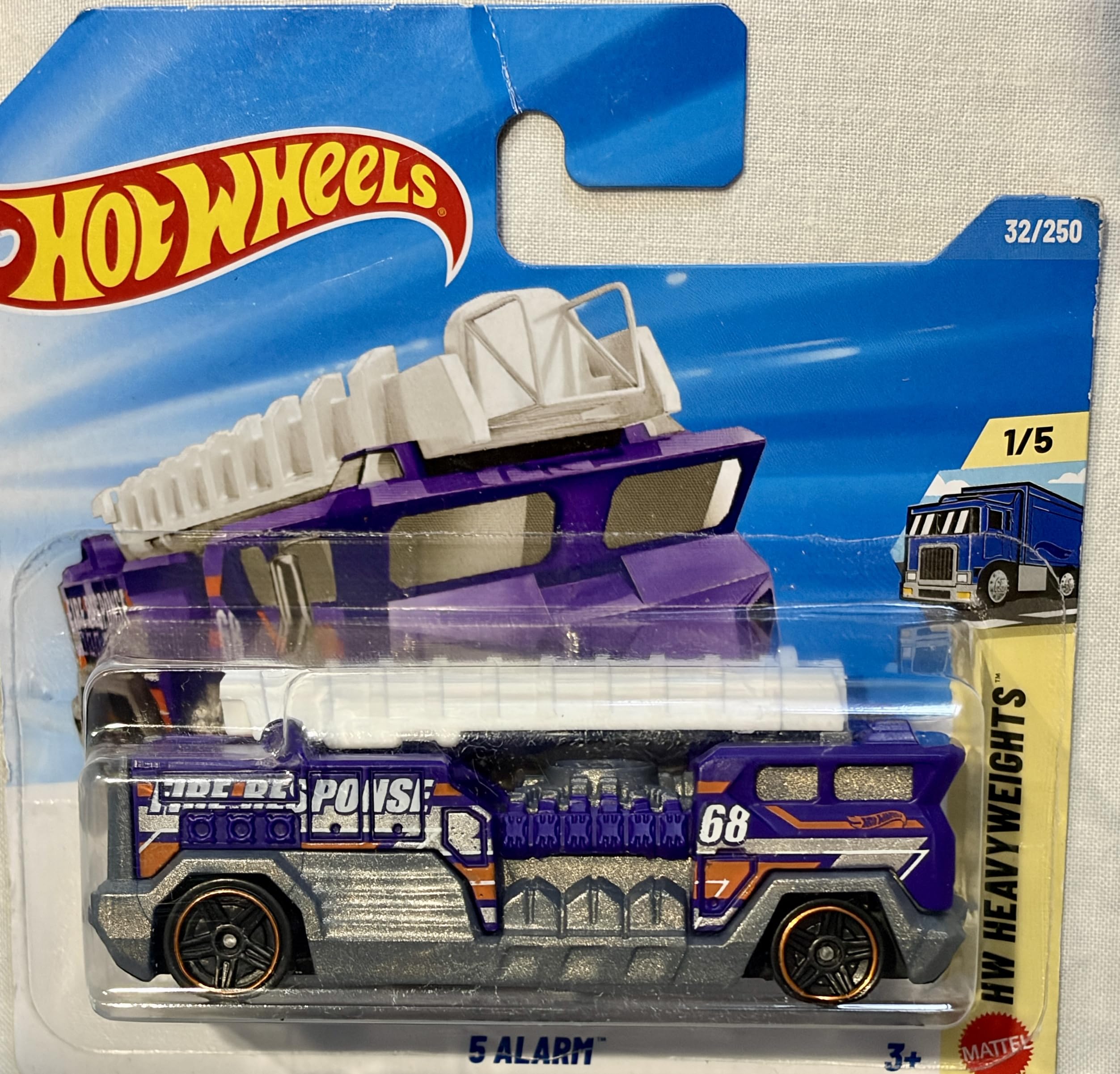 Hot Wheels 5 Alarm Firetruck [Purple] Heavyweights 1/5, 32/250, 1