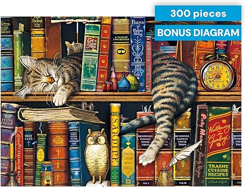 Miniatura 6 de Buffalo Games - Charles Wysocki - Frederick The Literate - Rompecabezas de 300 piezas para adultos - Piezas grandes de gran tamaño - Rompecabezas