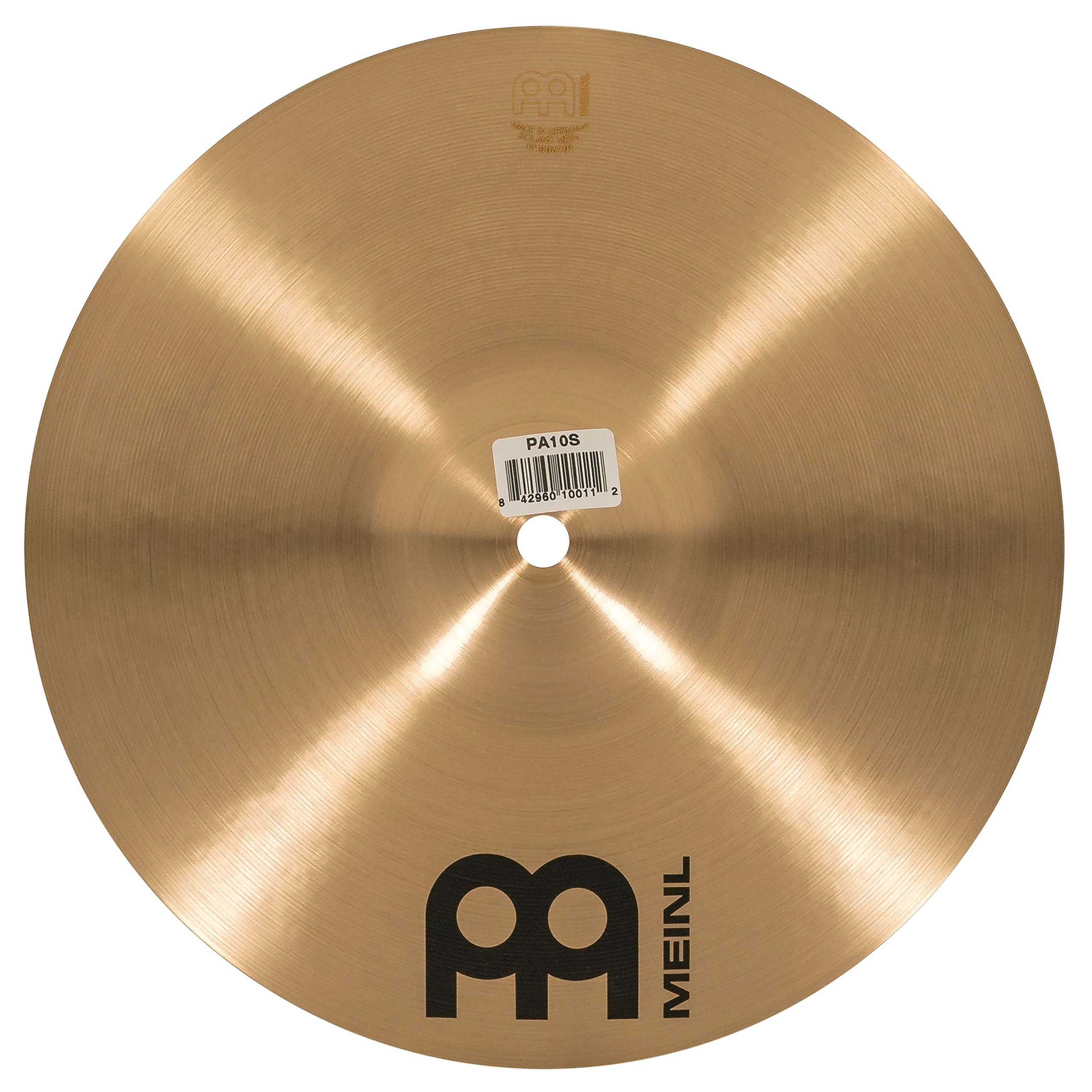 Meinl Cymbals Pure Alloy Piatto Splash 10 pollici (25,40cm) per Batteria - Bronzo puro in Lega, Finitura Tradizionale (PA10S)