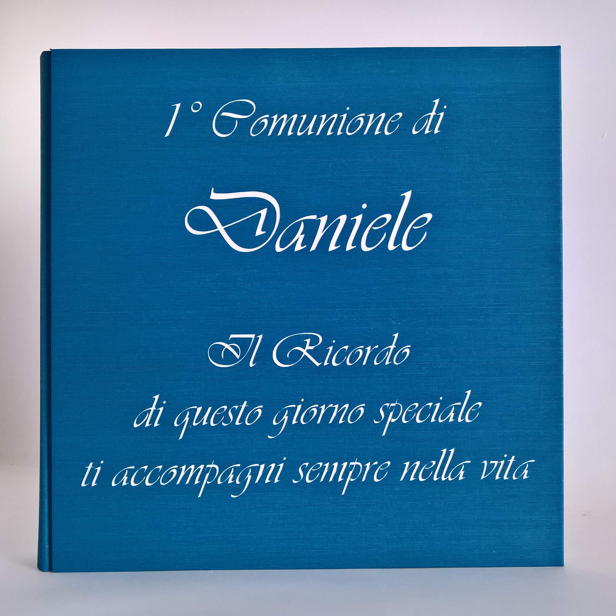Album fotografico in tela di lino con frase dedica incisa e personalizzabile regalo originale wedding, san valentino, nascita, battesimo, compleanno, nozze, matrimonio, anniversario, laurea