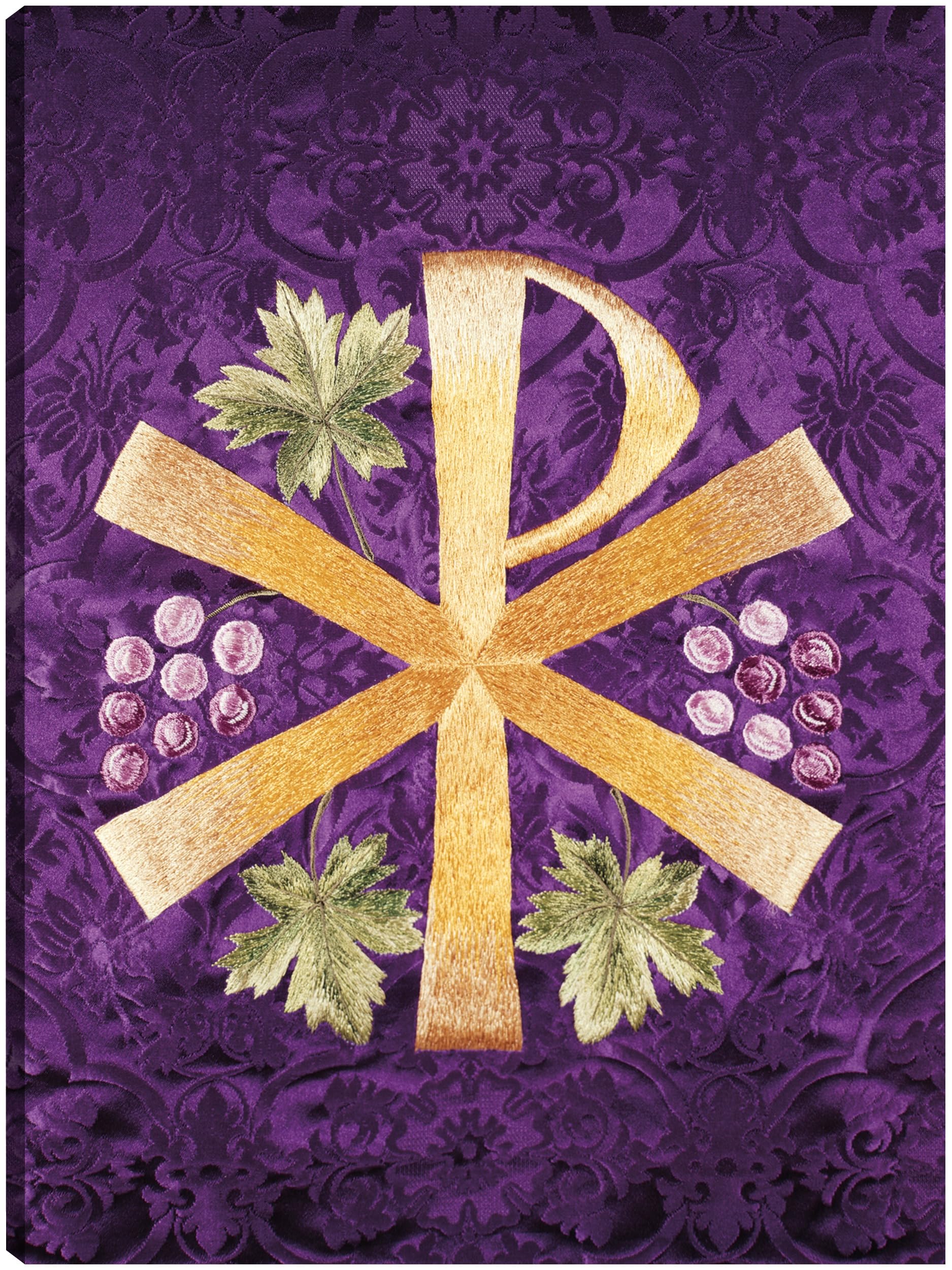 Fine Art Canvas Chi Rho Gold Cross Canvas Wall Decor by Artist Vintage Images for Living Room Bedroom