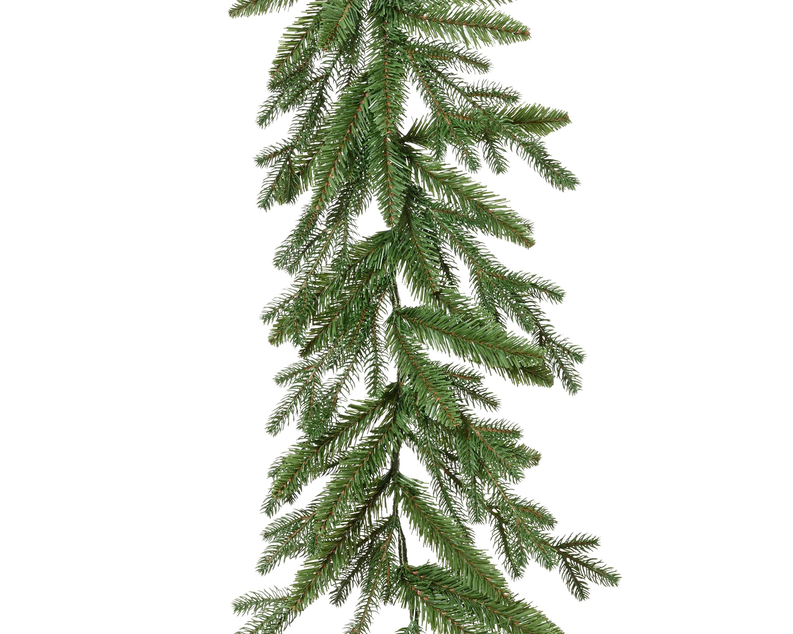 Guirlande de sapin artificiel 1,8m Kaemingk verte pour décoration de Noël