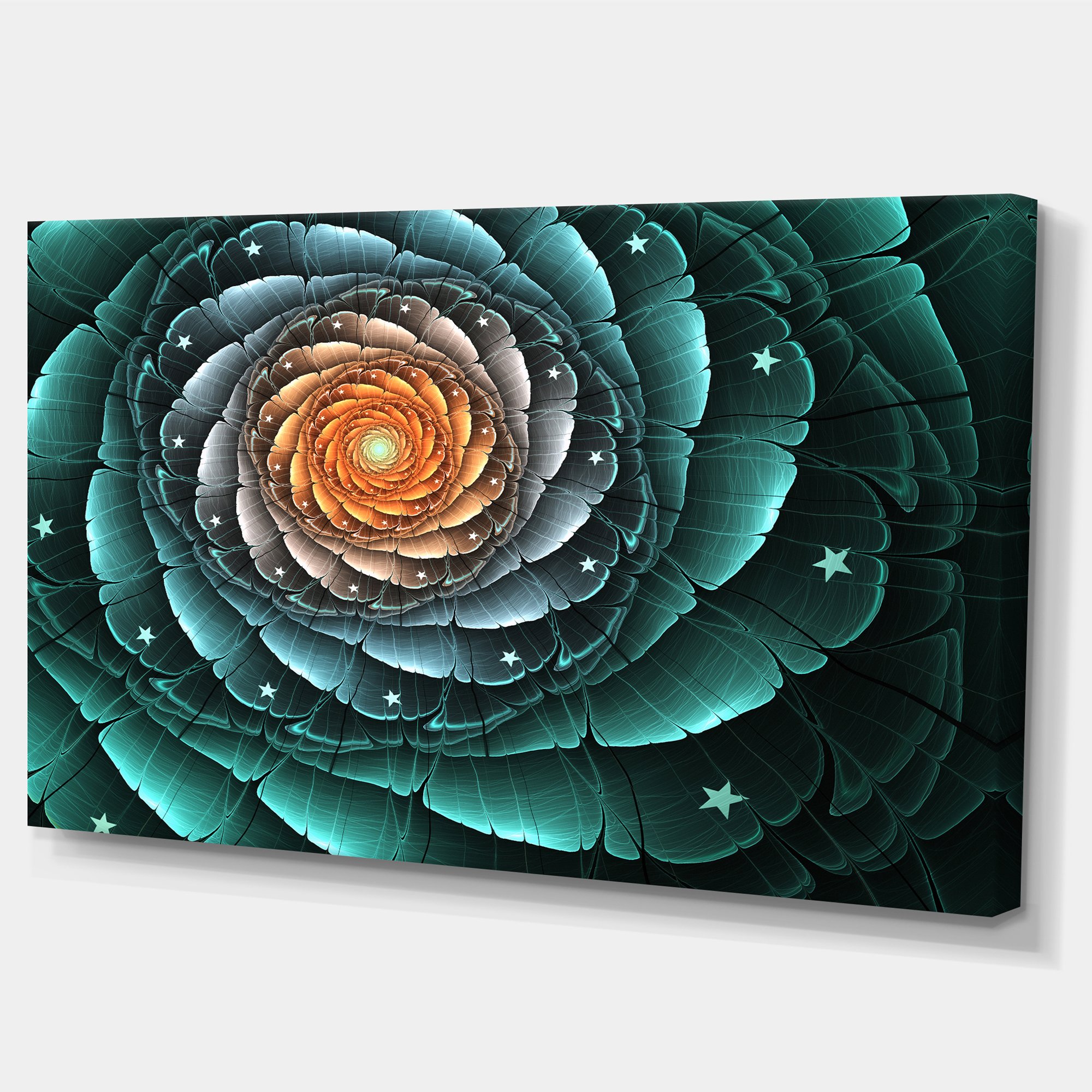 Amazon.com: Designart PT11817-32-16 Fractal Flower Turquoise