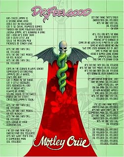 AMERICAN LUXURY GIFTS Dr. Feelgood Song Lyrics - Classic Rock Glam Metal Music Wall Art - Man Cave Studio Office Decor for Rock Fans - 11x14 Unframed Print