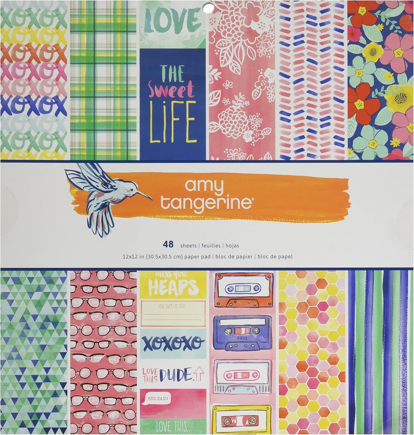 American Crafts Paper Pad x 12inch 4 Amy Tan Better Together, Acrylic