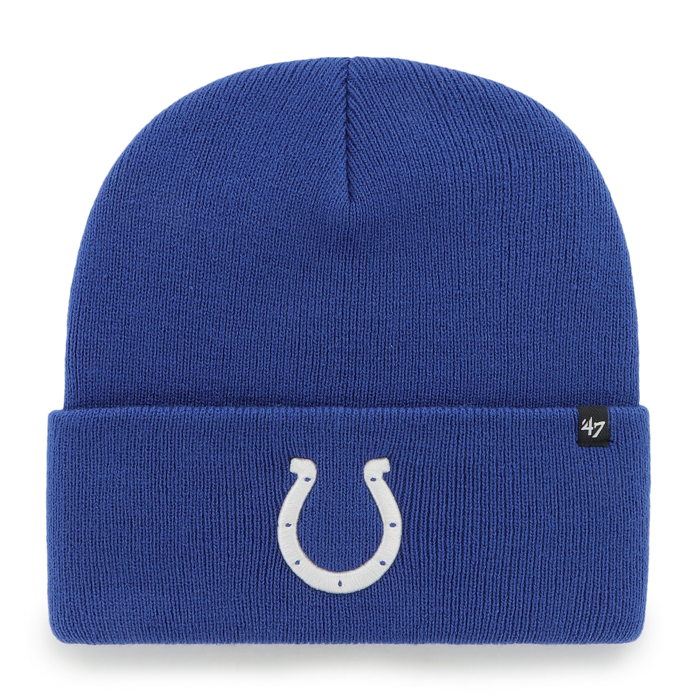 Unisex Royal Blue 47 Indianapolis Colts Nfl Haymaker Beanie Cuff Knit, One Size Fit, Team Badge,