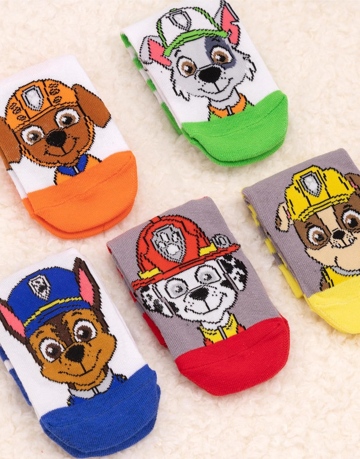 Paw Patrol Socks 5 Pack Kids Boys Toddlers Characters Multicolour Footwear