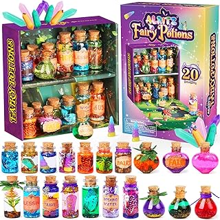 Alritz Fairy Potions Kit, Magic Mix Kit 20 Bottles, Christmas Gifts Decorations Ornaments Crafts Christmas Birthday Gifts Toys for Girls and Boys 6 7 8 9 10 11 12+Years Old Families Party