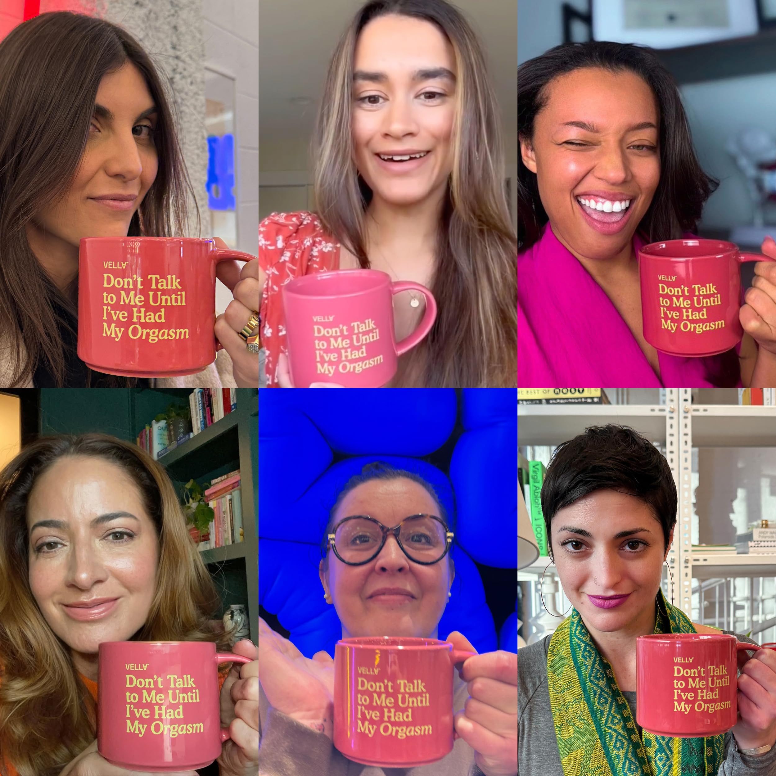 VELLA Taza de café de cerámica de 16 onzas, tazas de café grandes para mujer, aptas para microondas y lavavajillas, regalos para amantes del café para mujeres, dimensiones de 5.75 x 3.5 pulgadas,