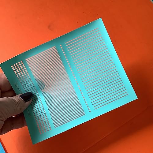 Miniatura 4 de Syn's #14 - Serigrafía geométrica de rayas y puntos para manualidades de arcilla polimérica + medios mixtos