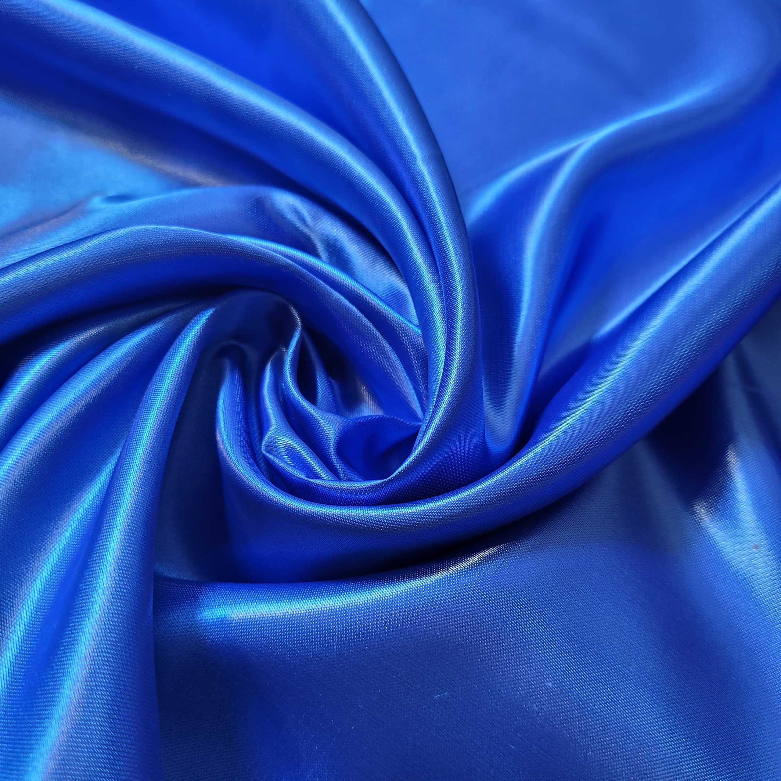 Silky Satin Liquid Solid Plain Luxury Dress Craft Decoration Drape Dancewear Material Wedding Dress Craft Fabric Material 44" - 112cm Wide (EP) (Royal Blue, 1 Meter)