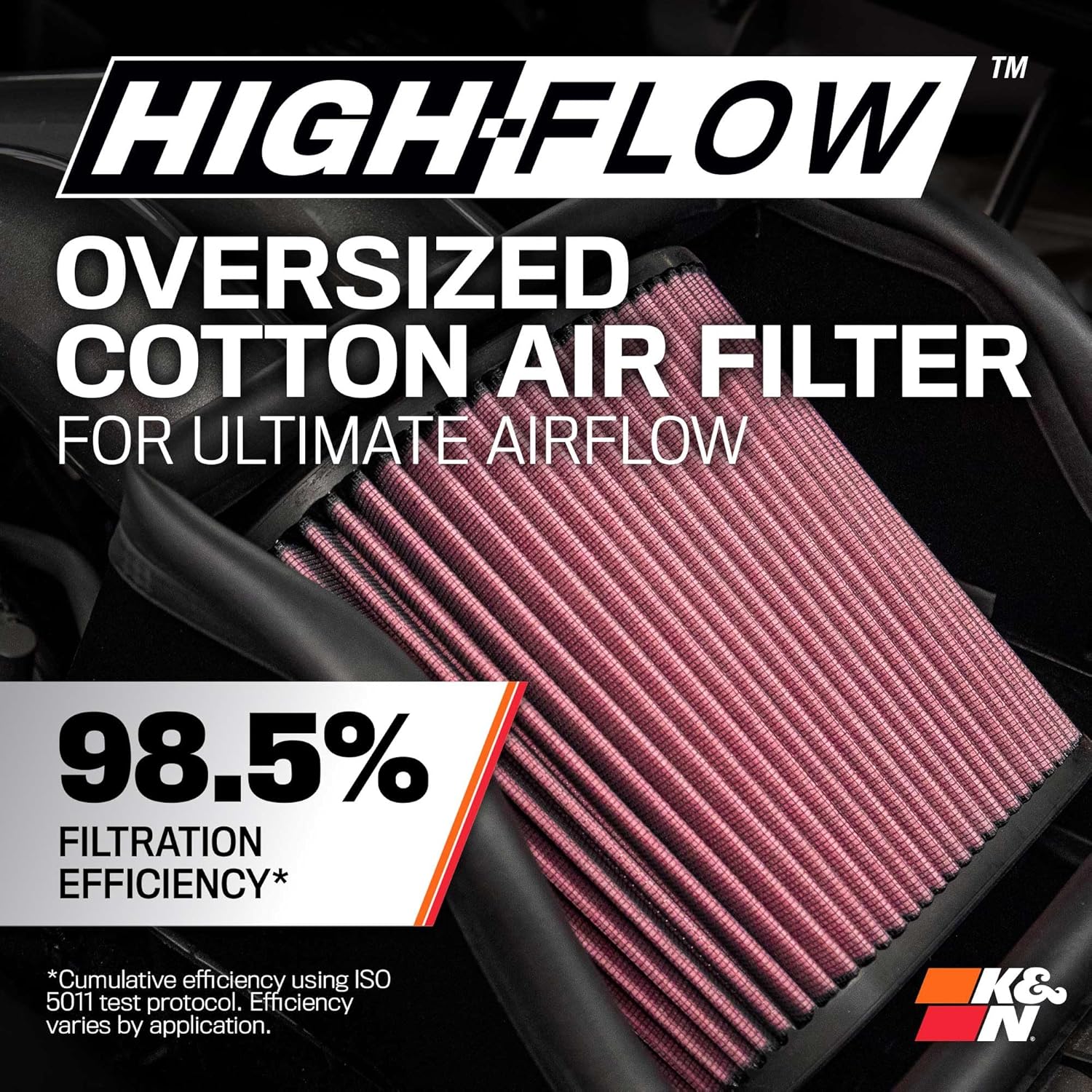 K&N Cold Air Intake System: High-Flow Air Filter, Increase Performance & Towing: Compatible with 2015-2025 FORD Expedition, F150, F150 Raptor, 77-2617KC