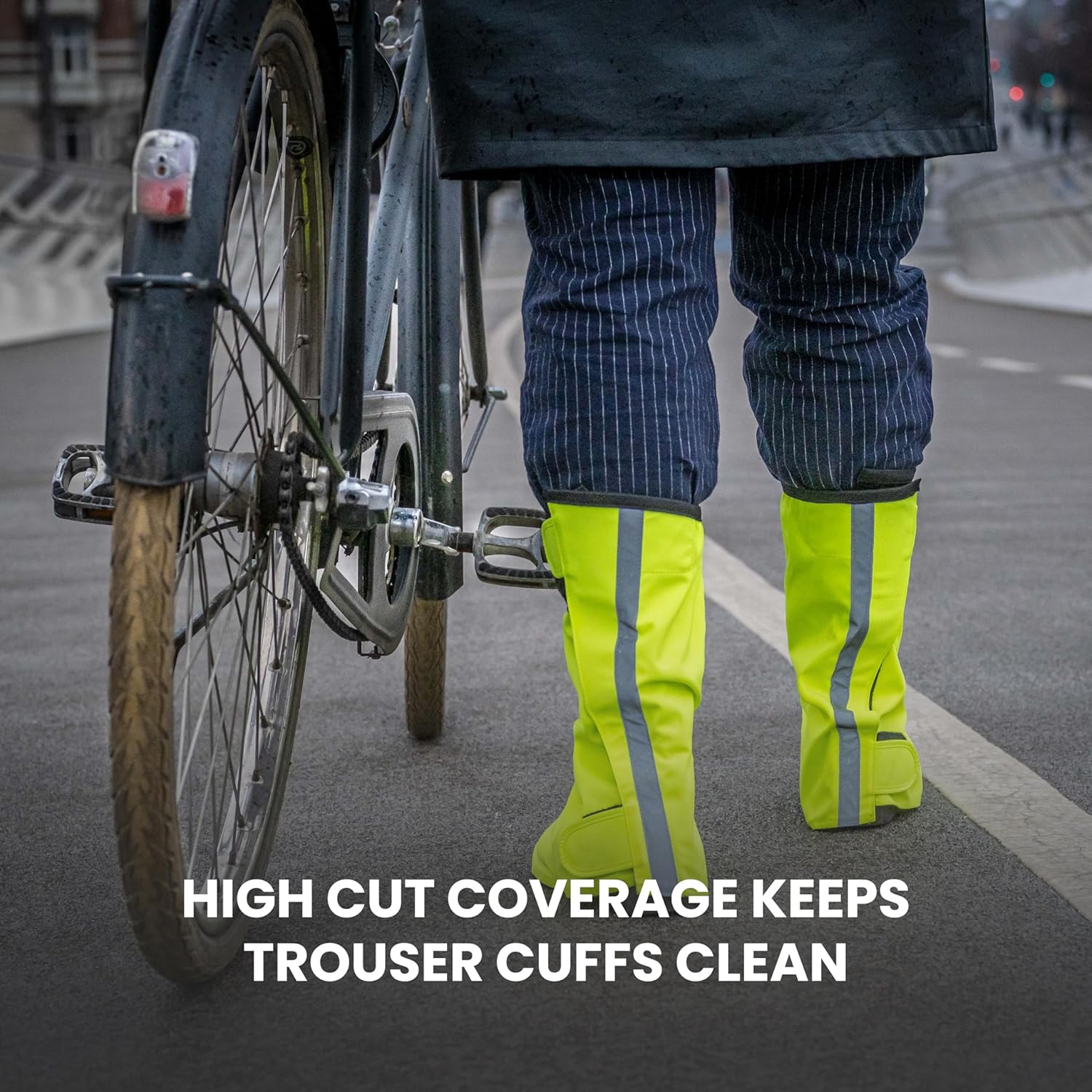 GripGrab Dryfoot 2nd Edition Bicycle Rain Overshoes Waterproof Shoe Covers for Everyday Cycling Shoes Long Bike Gaiters