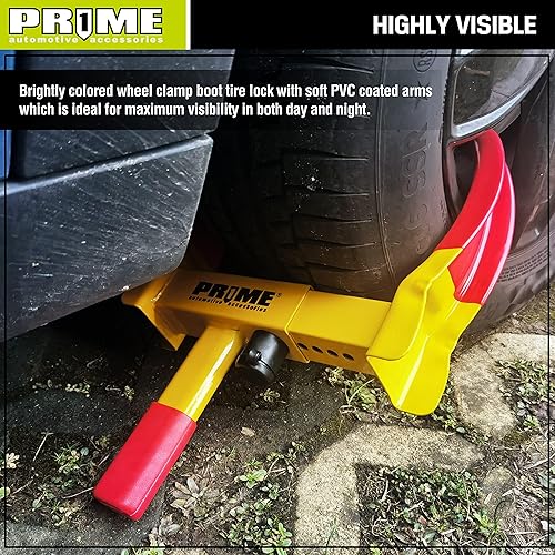 Miniatura 7 de PR1ME - Abrazadera de bloqueo de rueda de remolque, bloqueo universal de abrazadera de rueda, neumáticos de seguridad ajustables de alta