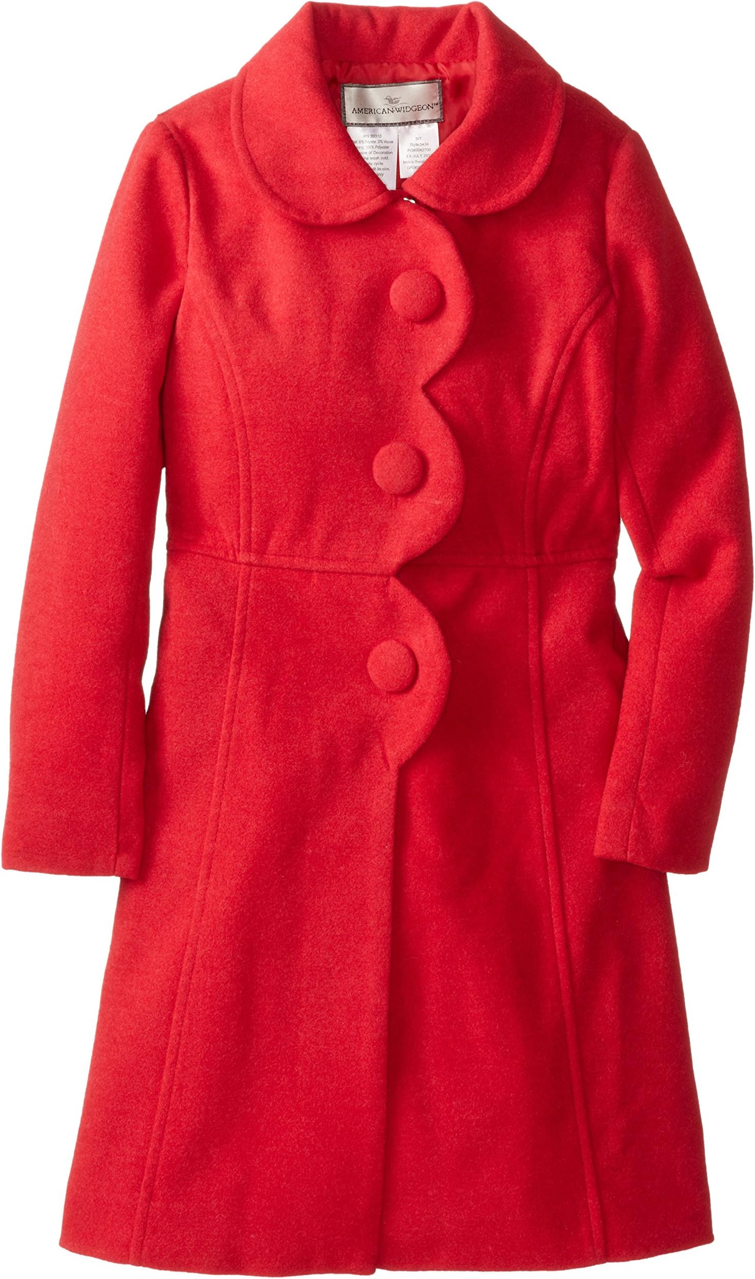 Widgeon Big Girls' Scallop Front Coat